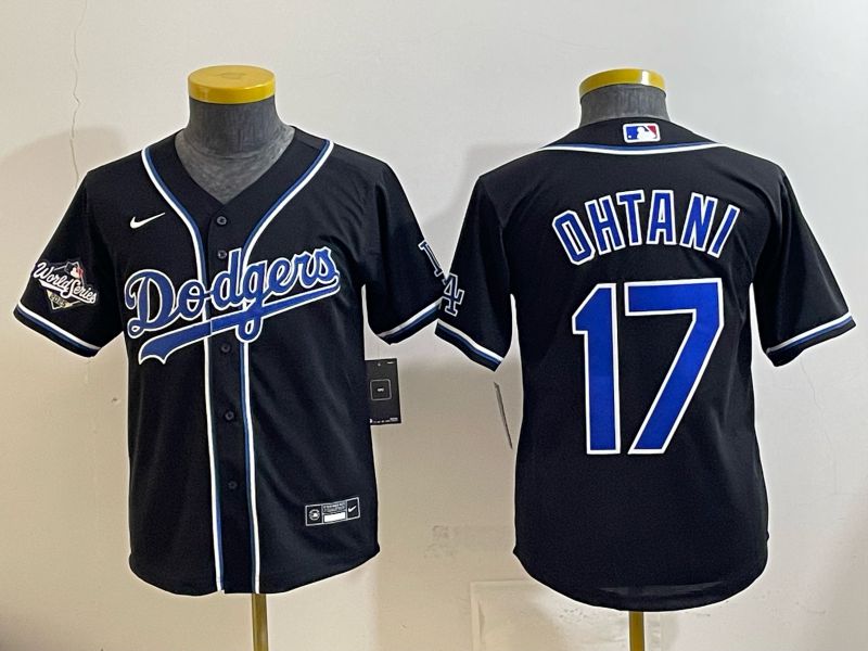 Youth 2025 Los Angeles Dodgers #17 Ohtani Black Game Nike MLB Jersey style 006